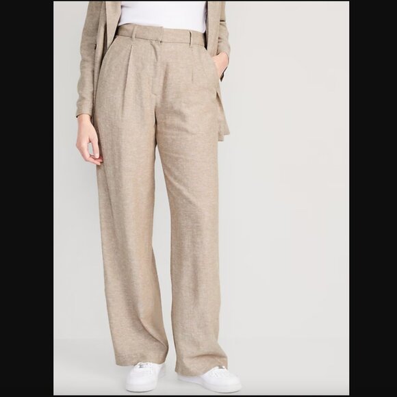 Size 2XL Old Navy Taylor Wide Leg Trouser Linen NWT Business Casual Classic Work - Picture 1 of 6